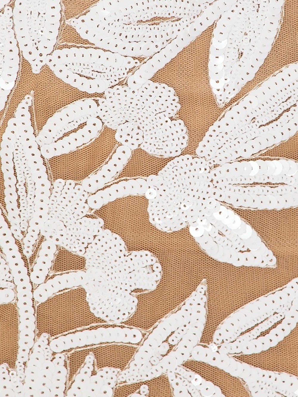 Bronx and Banco Strapless White Floral Lace Gown - Picture 5 of 6